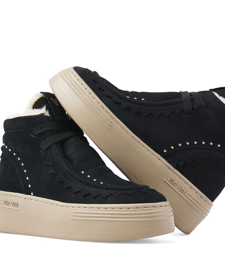 Isa Callum dames sneakers zwart