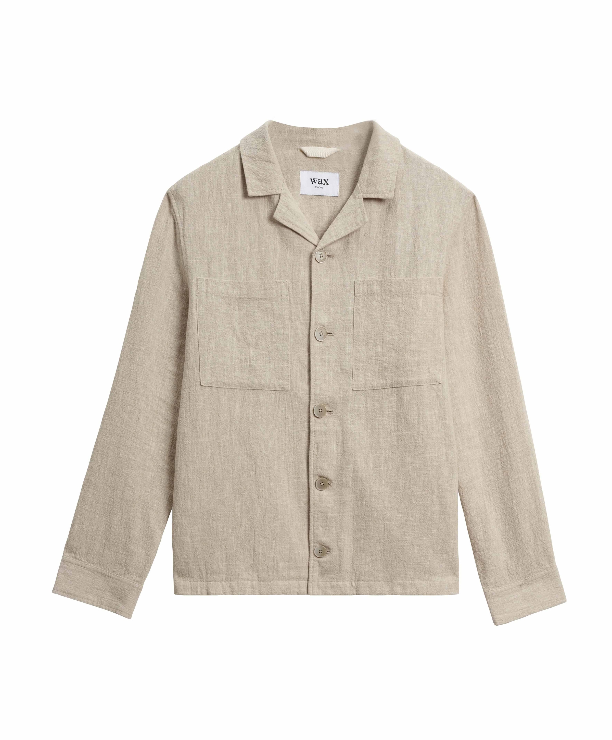 Heren overshirt beige
