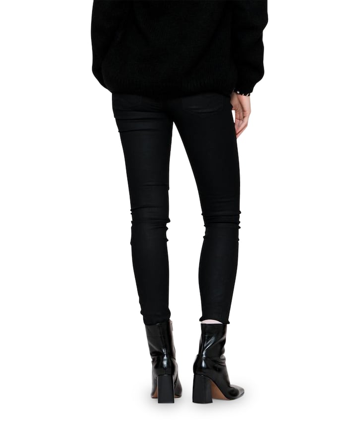 Jog coated broek zwart