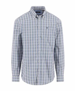 Heren overhemd lange mouw groen