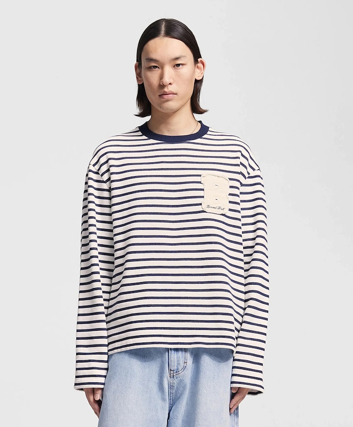 Heren longsleeve blauw