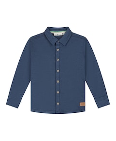 Jongens overhemd lange mouw blauw
