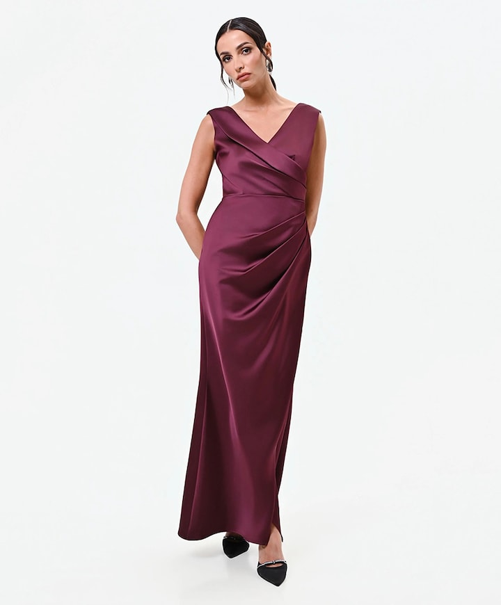 Dames jurk bordeaux