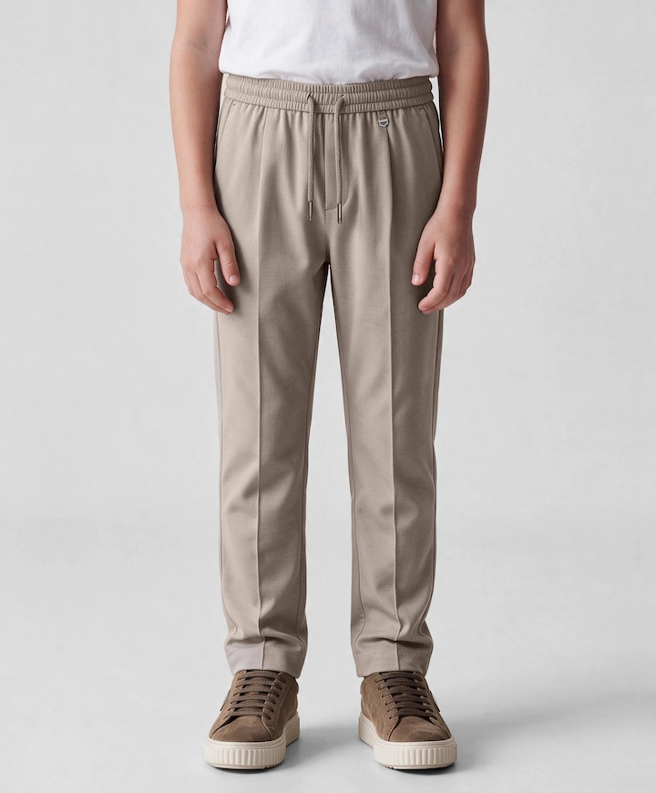 regular fit jongens pantalon beige