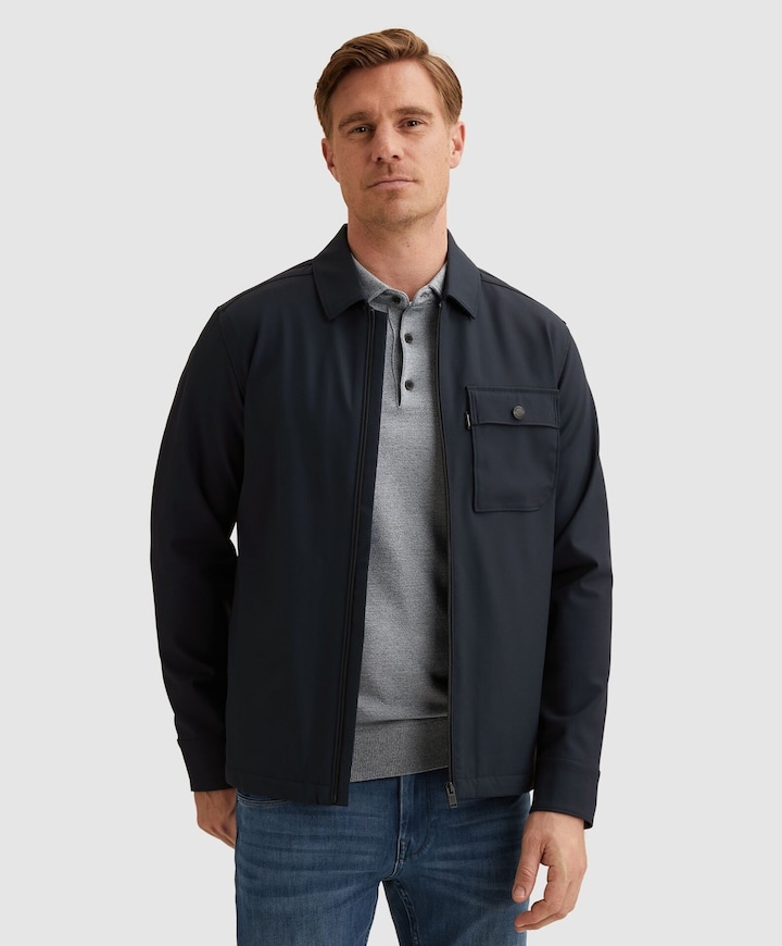 Heren overshirt blauw