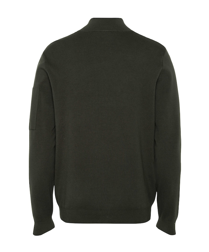 Heren trui met rits groen