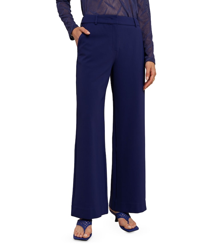 Luz twill dames broek blauw