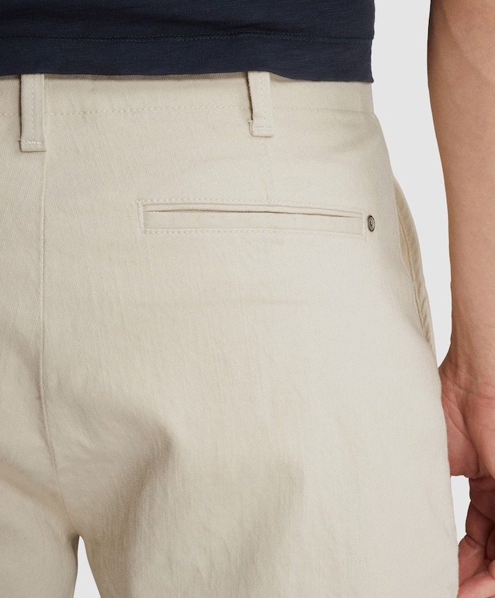 RELAXED SHORTS LINEN SLUB STRETCH heren korte broek beige