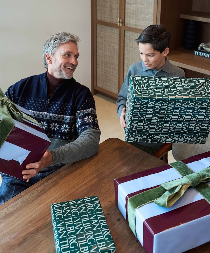 Heren trui met rits blauw