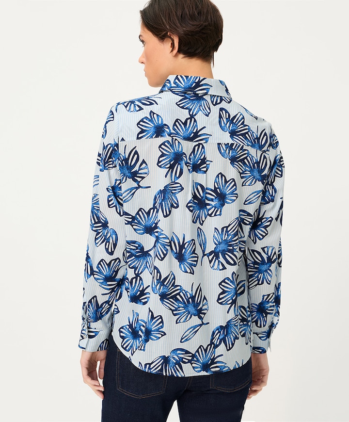 Dames blouse blauw