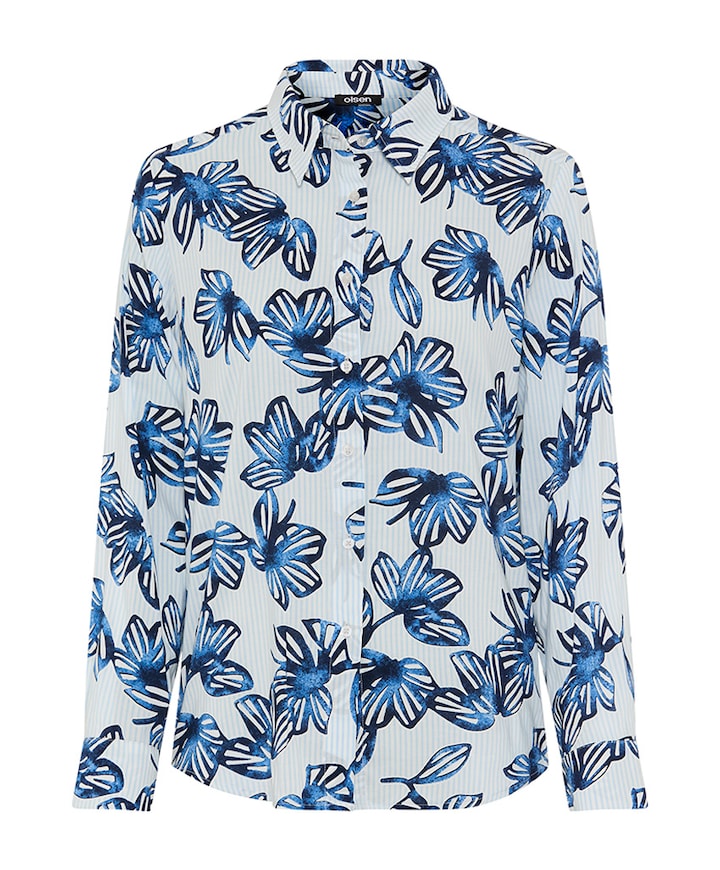 Dames blouse blauw