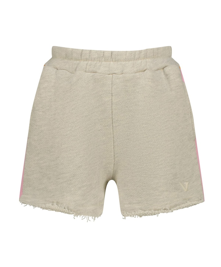 Icon-sweat tape meisjes korte broek ecru