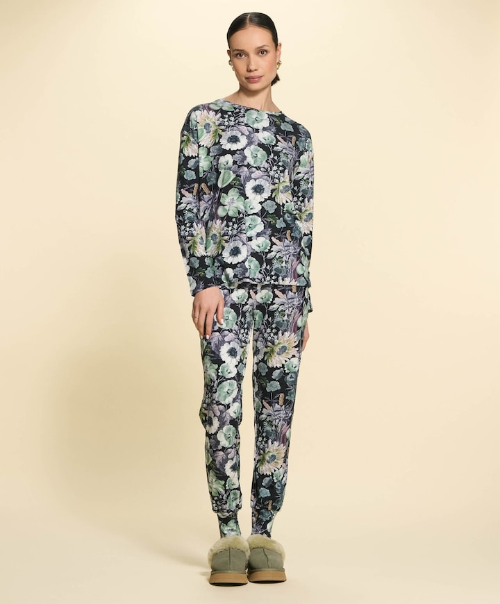 Dames pyjamabroek grijs