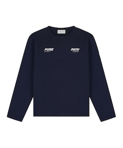 Heren longsleeve blauw