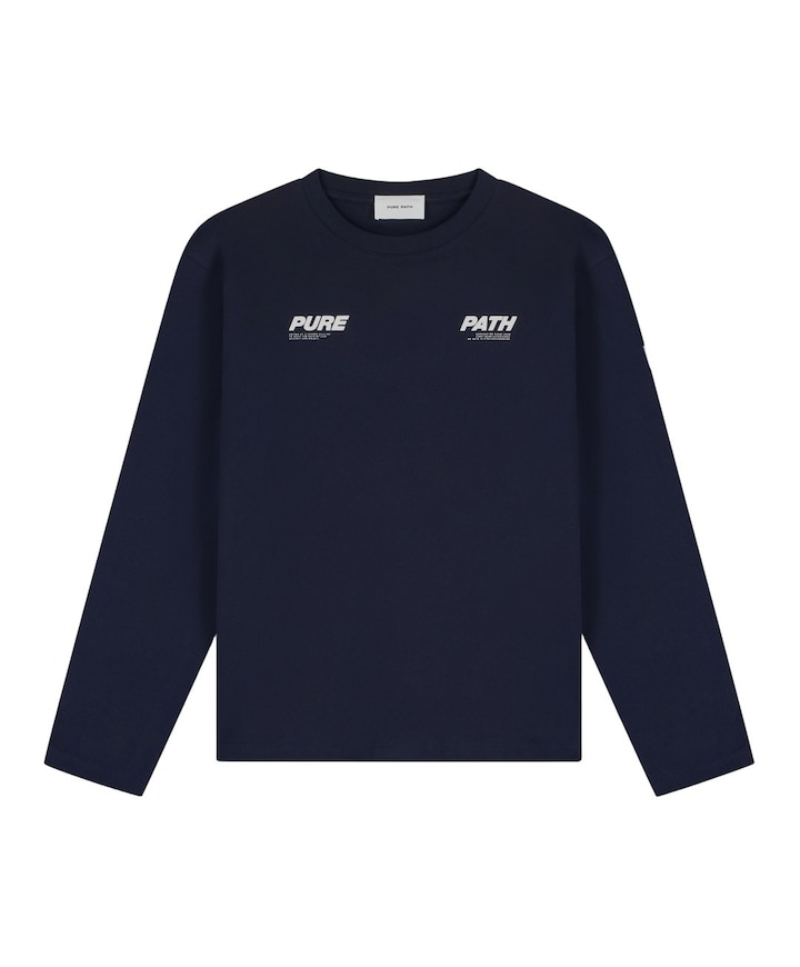 Heren longsleeve blauw
