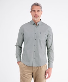 Heren overhemd lange mouw beige