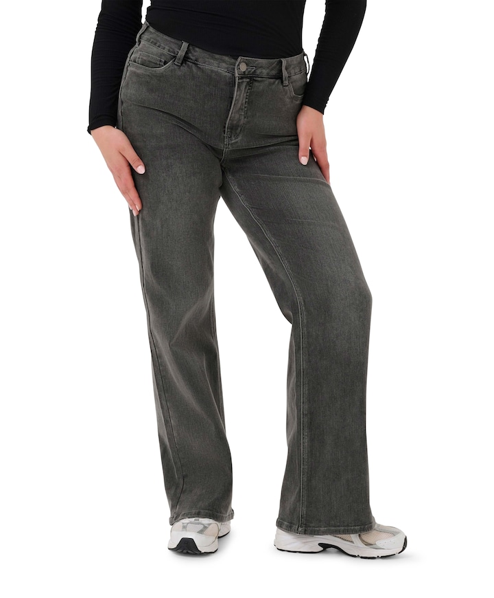 KCsina HW Flared jeans grijs