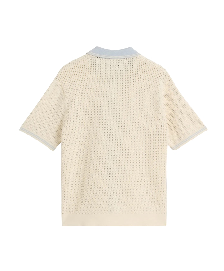 Heren overhemd korte mouw ecru