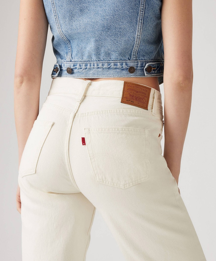 501 90s ecru booper no damage dames jeans ecru