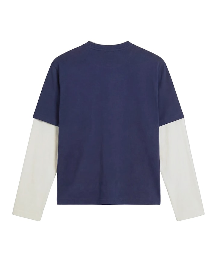 Heren longsleeve blauw