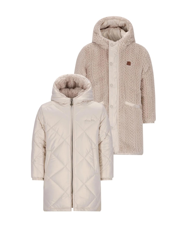 Meisjes omkeerbare jas goud