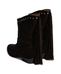 Fringe enkellaarzen bruin