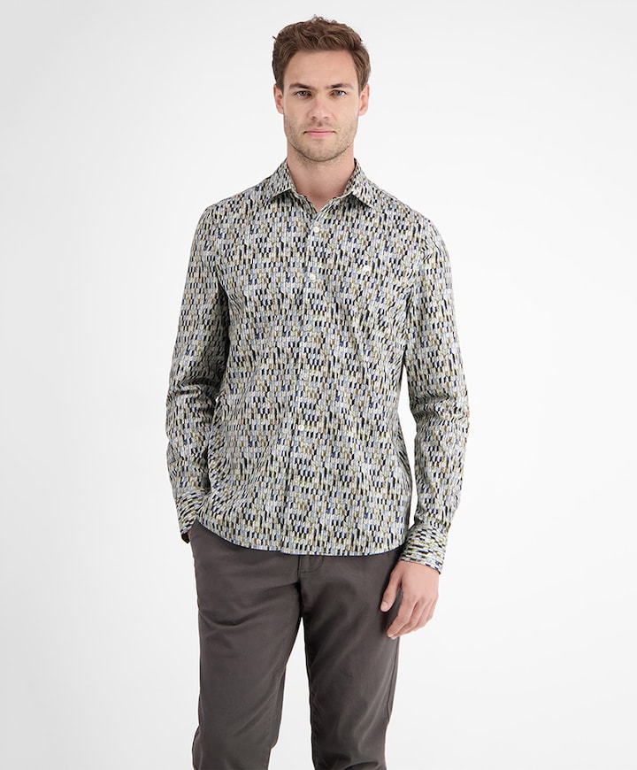 Overhemd lange mouw blauw