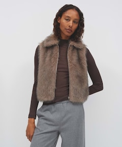 Dames gilet bruin