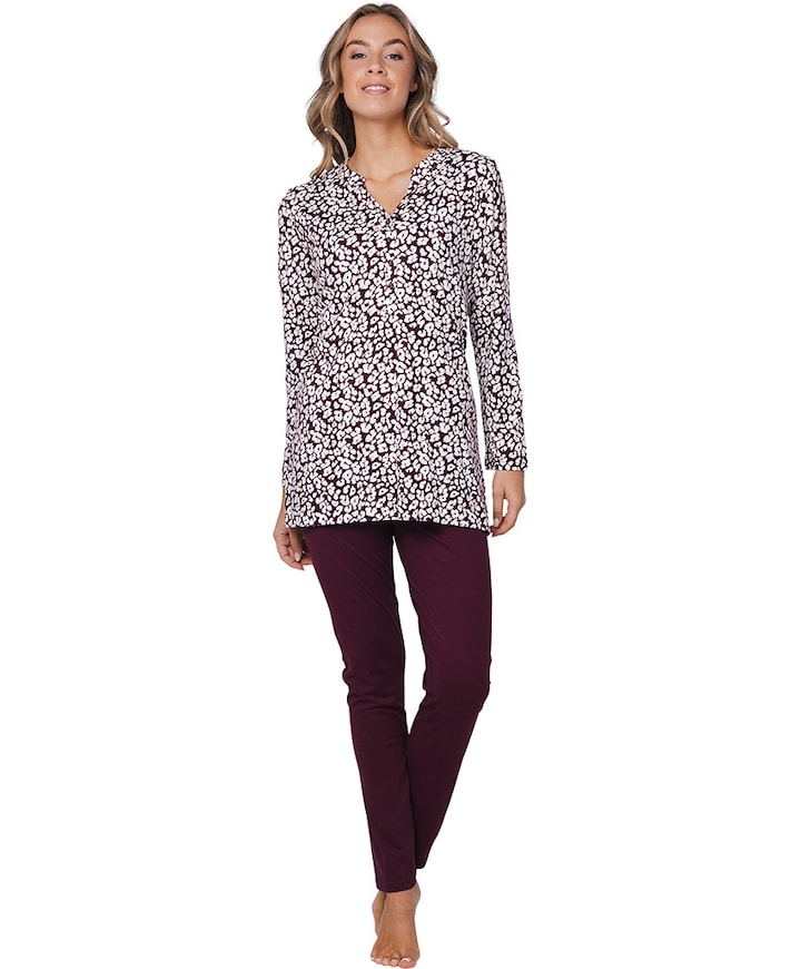 Pyjamaset bordeaux