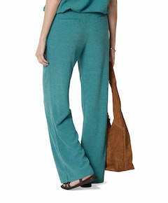 Crinkled Wide-Leg dames broek blauw
