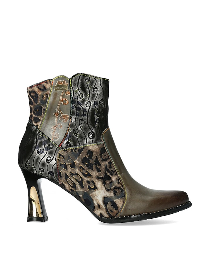 dames enkellaarzen grijs