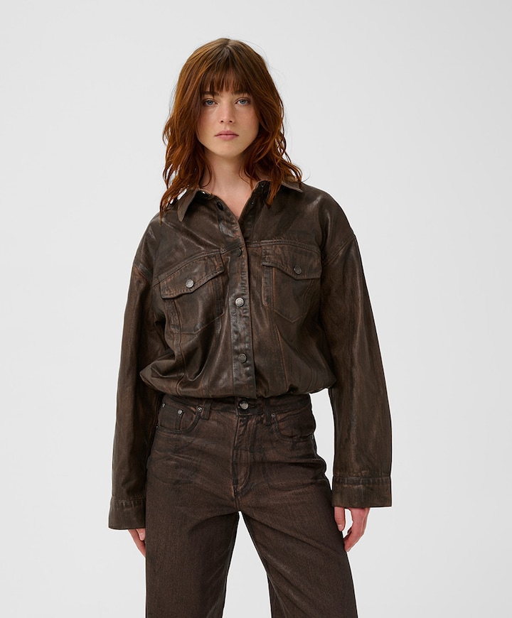 Dames spijkerjas  bruin