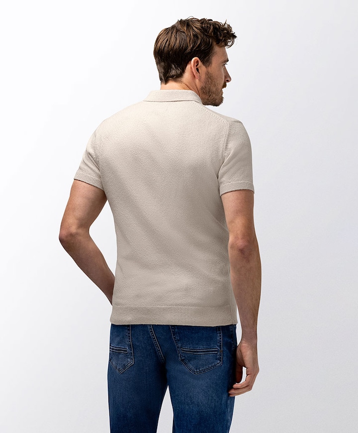 Heren polo beige