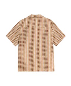 Heren overhemd korte mouw rood