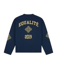 Uniseks longsleeve blauw