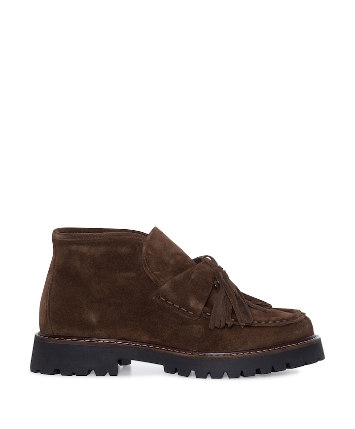 Aosta Tassel dames enkellaarzen bruin