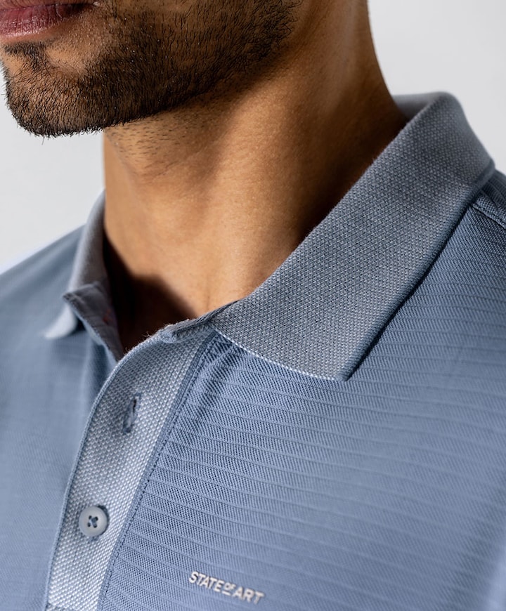 Heren polo blauw