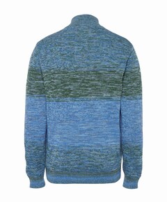 Heren trui met rits blauw