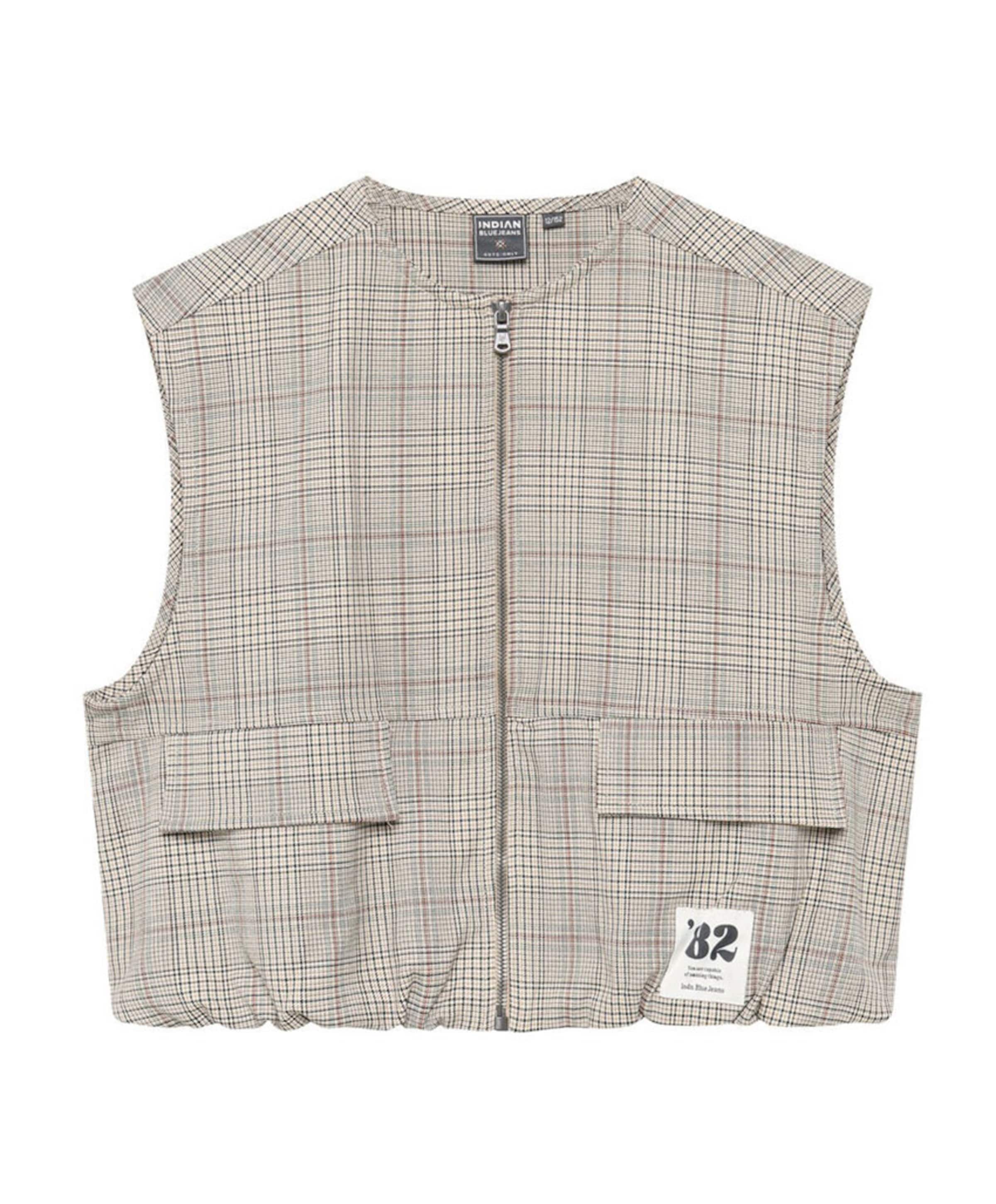 Meisjes gilet bruin