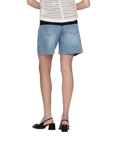 Soft wash dames korte broek blauw
