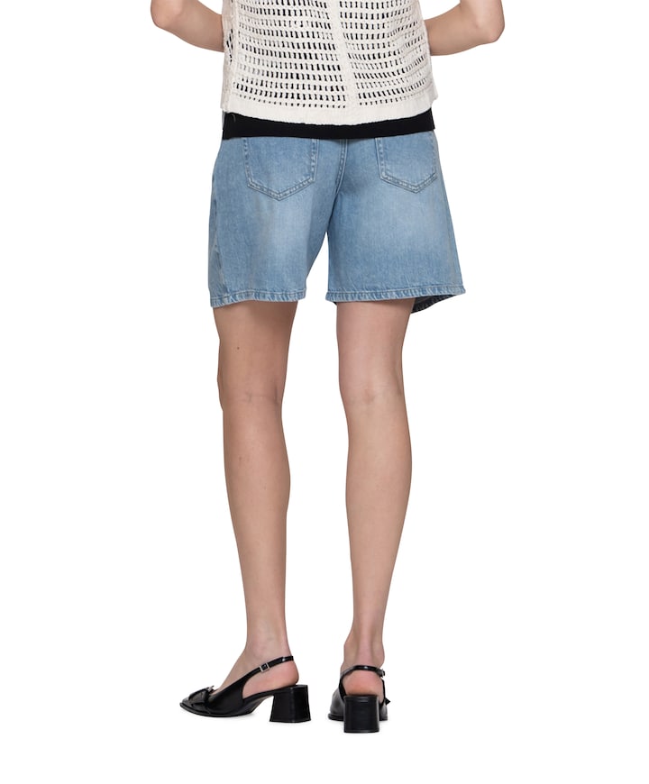 Soft wash dames korte broek blauw