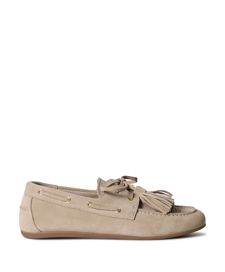 dames mocassins beige