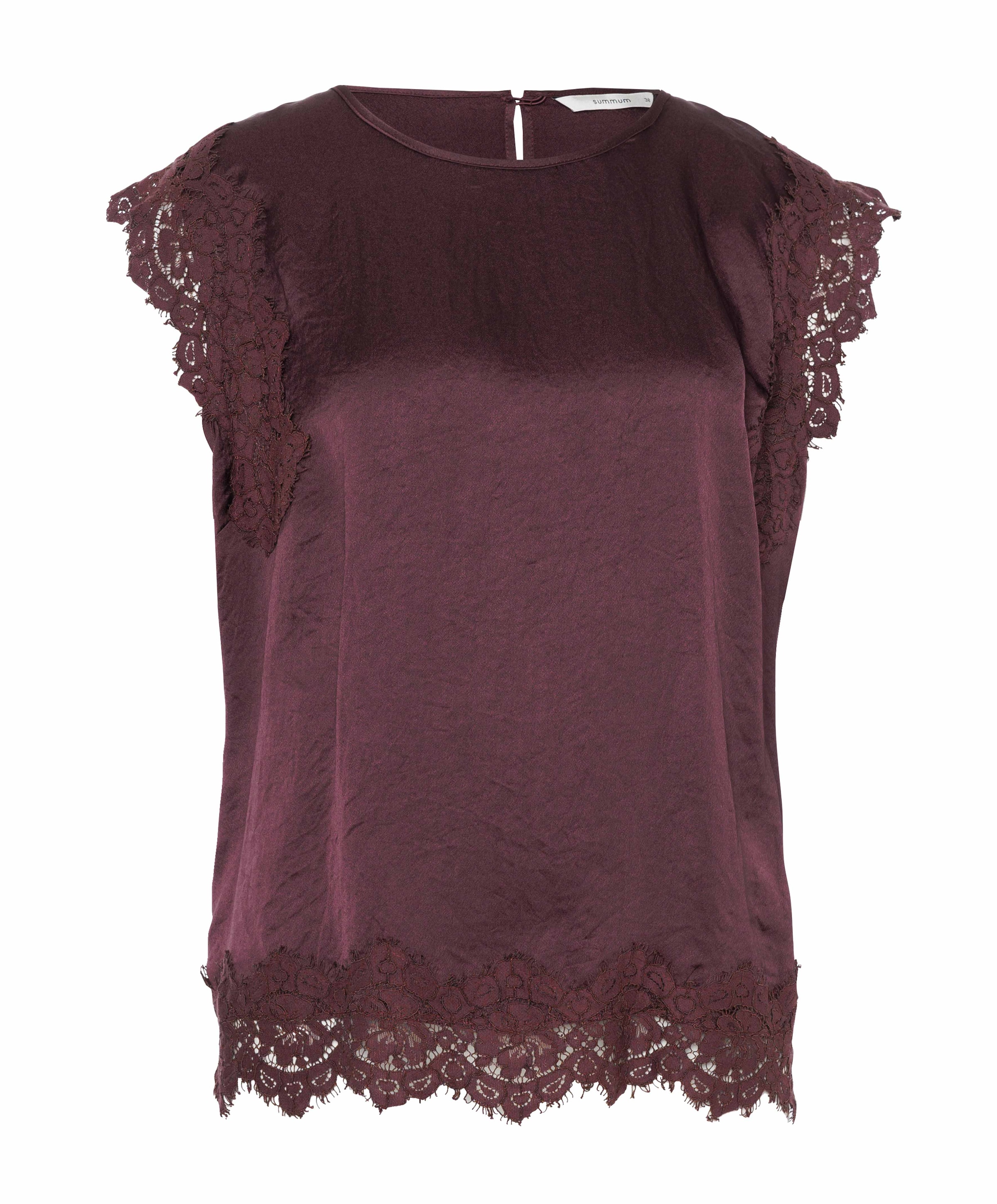 Dames top bordeaux