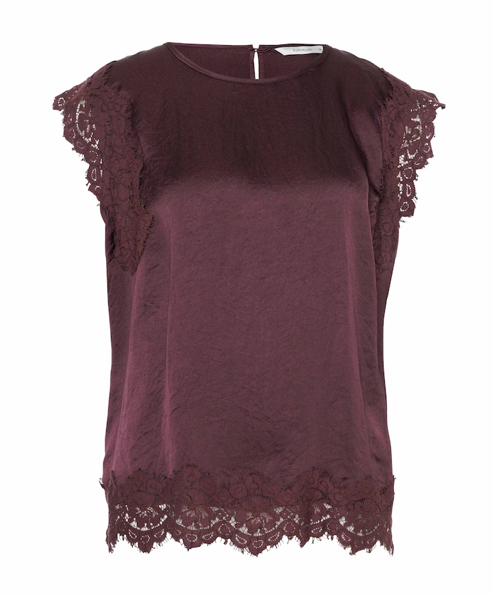 Dames top bordeaux