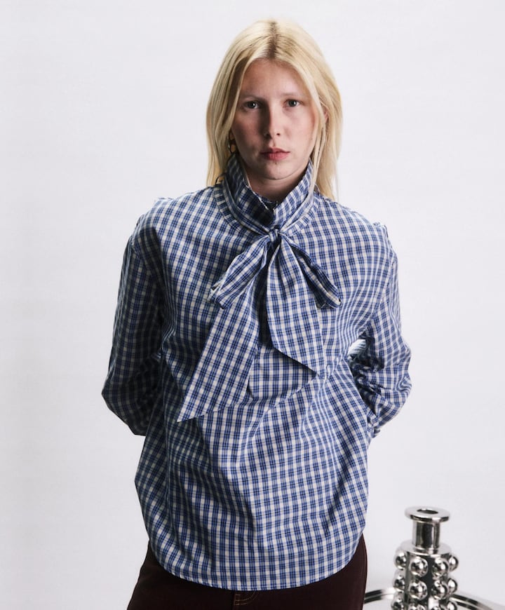 Dames blouse blauw