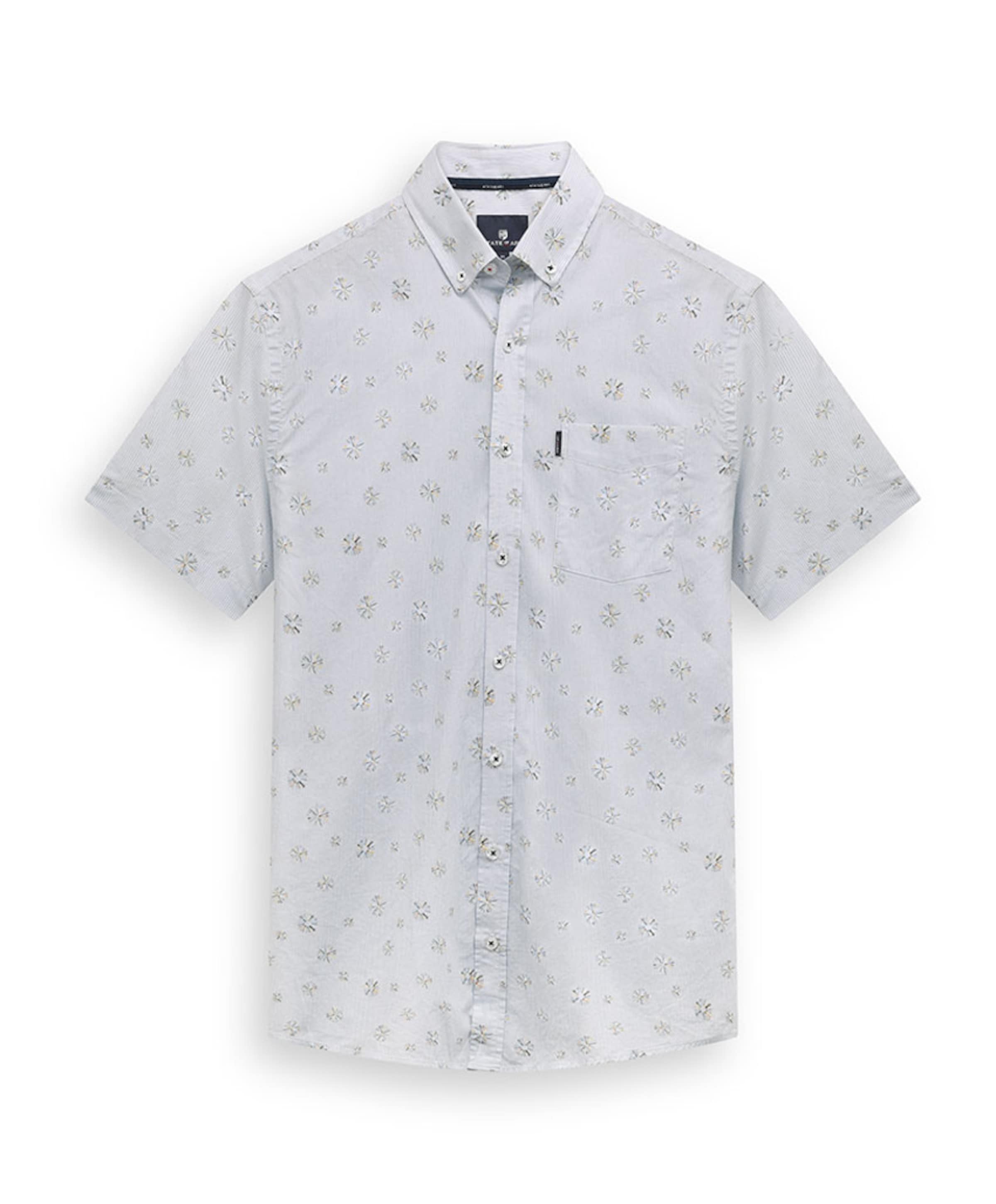 Heren overhemd korte mouw blauw