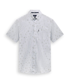 Heren overhemd korte mouw blauw