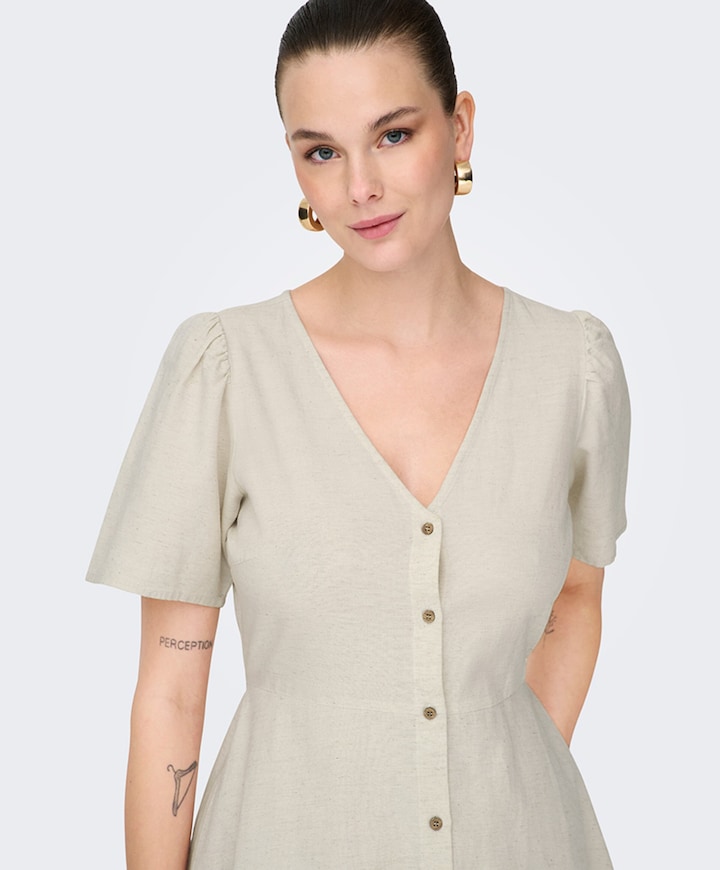 Dames jurk beige