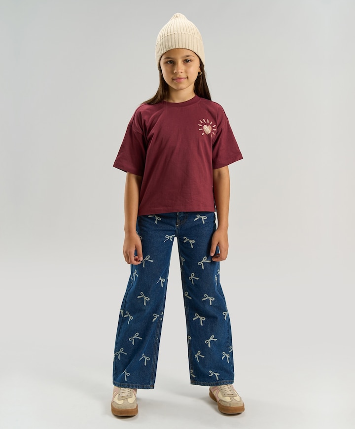 Meisjes T-shirt bordeaux