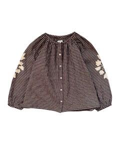 Meisjes blouse lange mouw bordeaux